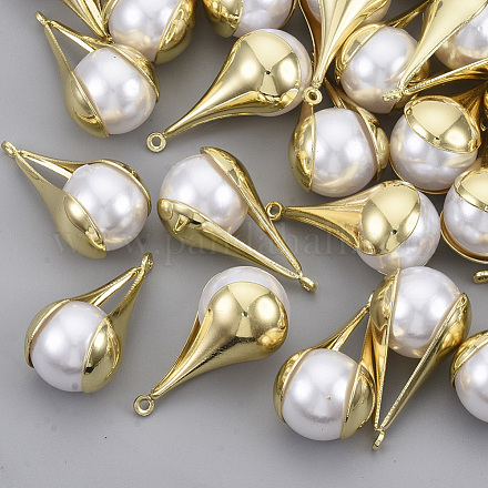 Colgantes de perlas de imitación de plástico abs PALLOY-N150-21-1