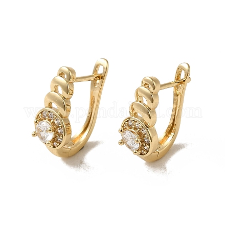 Brass Hoop Earrings EJEW-L271-13KCG-09-1