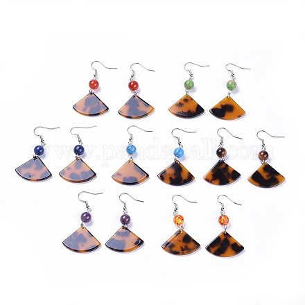 Cellulose Acetate(Resin) Dangle Earring EJEW-JE03157-1