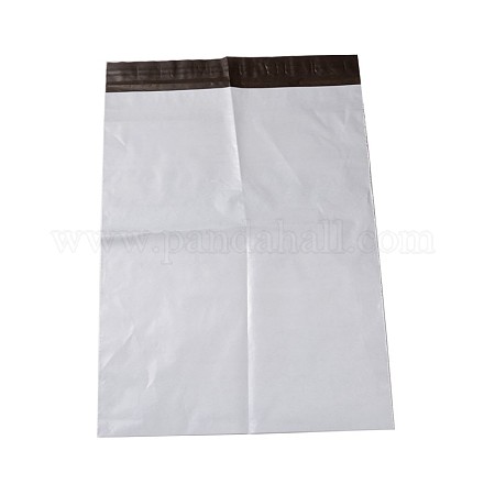 長方形のプラスチックジップロックバッグ  再封可能な包装袋  セルフシールバッグ  ホワイト  44x36cm OPP-D002-C-02-1