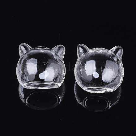 Бусины из дутого стекла ручной работы котенок BLOW-T001-31-1