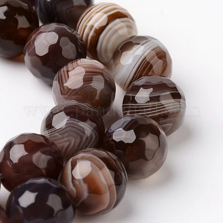 Chapelets de perle en agate naturelle du Botswana G-J376-08-10mm-1