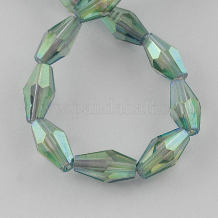 Chapelets de perles en verre électroplaqué EGLA-R021-8x4mm-05-1