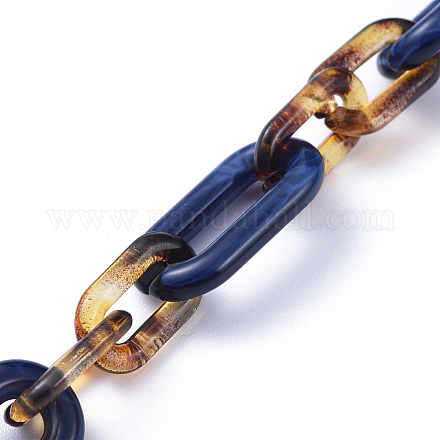 Handmade Acrylic Figaro Chains AJEW-JB00596-02-1