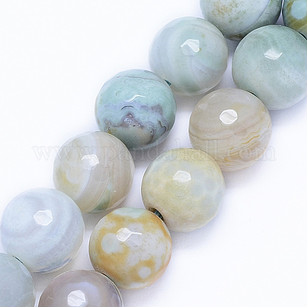 Chapelets de perles d'agate naturelle X-G-P329-01-10mm-1