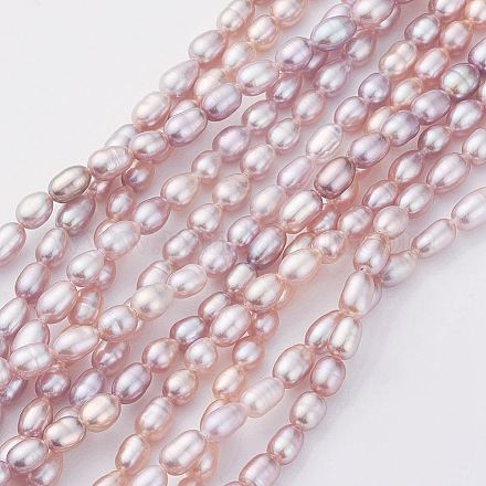 Fili di perle di perle d'acqua dolce coltivate naturali PEAR-G007-01-01-1