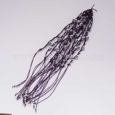 Waxed Cotton Cord Bracelet Makings MAK-I004-02A-1