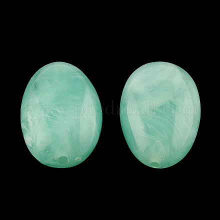 Oval Imitation Gemstone Acrylic Beads OACR-R033A-26-1