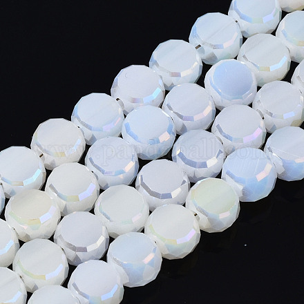 Chapelets de perles en verre électroplaqué EGLA-Q125-002-A07-1