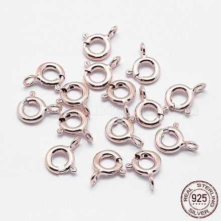 925 стерлингового серебра застежками пружинного кольца STER-G019-02-RG01-1
