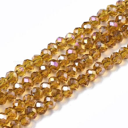 Electroplate Glass Beads Strands EGLA-R048-2mm-24-1