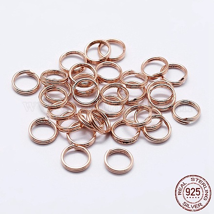 925 anillos de salto divididos de plata de ley. STER-F036-01RG-1x4mm-1