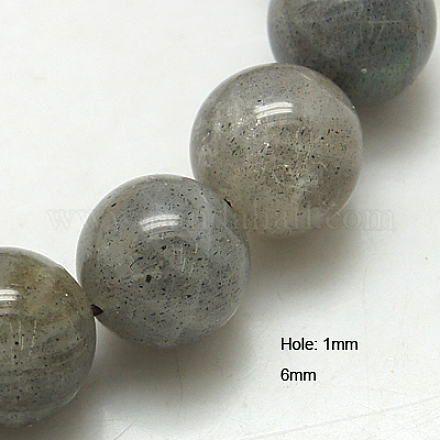 Natural Labradorite Beads Strands X-G-G212-6mm-23-1
