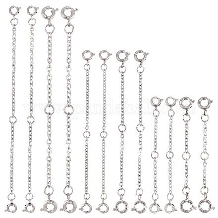 PandaHall Elite 4 Sets 2 Styles 304 Stainless Steel Spring Ring Clasps STAS-PH0004-79-1