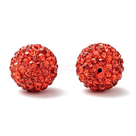 Halb gebohrte tschechische Kristall Strass Pave Disco Ball Perlen RB-A059-H12mm-PP9-248-1