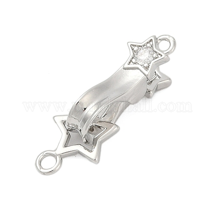 Замки из латуни с микропейвом и прозрачным фианитом KK-U059-01P-1