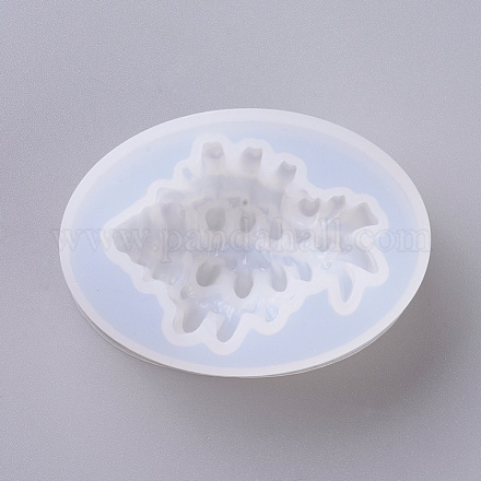 シリコンモールド  レジン型  UVレジン用  エポキシ樹脂ジュエリー作り  海石  ホワイト  70x51x25mm DIY-G009-07-1