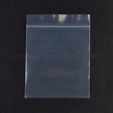 プラスチックジップロックバッグ  再封可能な包装袋  トップシール  セルフシールバッグ  長方形  ホワイト  8x6cm  片側の厚さ：3.9ミル（0.1mm）  100個/袋 OPP-G001-B-6x8cm-1