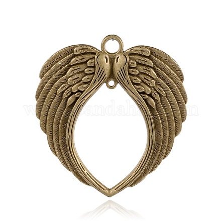 Tibetan Style Heart Wing Alloy Chandelier Component Links PALLOY-J659-32AB-NF-1