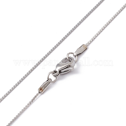 304 collier chaîne serpentine en acier inoxydable pour homme femme NJEW-G076-01C-P-1