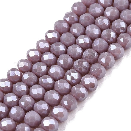 Chapelets de perles en verre électroplaqué EGLA-A044-P4mm-A13-1