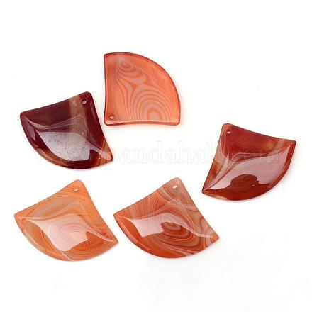 Dyed Natural Striped Agate/Banded Agate Pendants G-R270-90-1