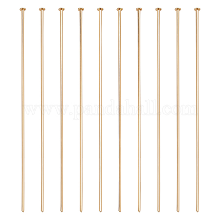 Shop BENECREAT 100PCS 18K Real Gold Plated Flat Head Pins for