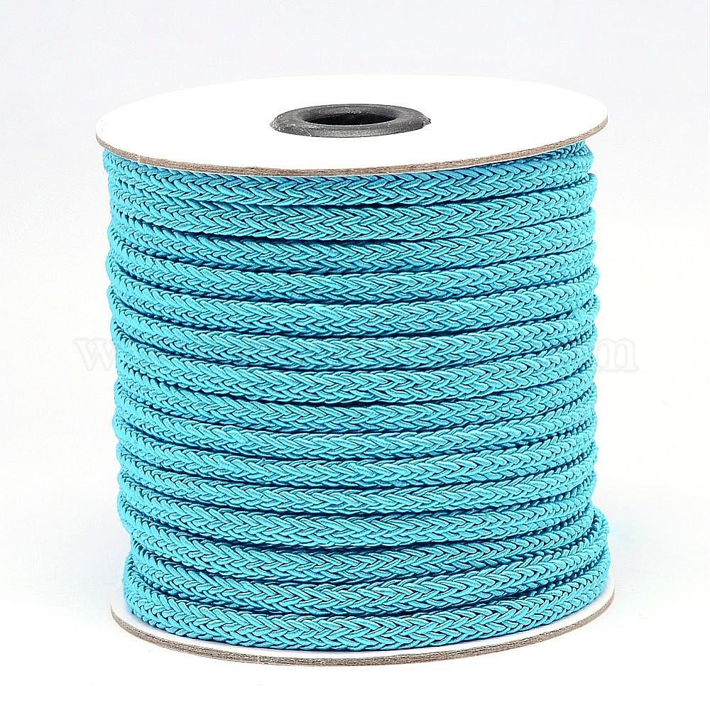Anneau En D Durable En Polyester Tressé Bleu BCY 1201339 Pour Boucle