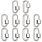 10Pcs Brass Screw Carabiner Lock Clasps, for Keychain Making, Oval, Platinum, 20x11.5x2mm, Screw: 6.5x6.5mm
