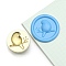 Round Brass Stamp Heads, Golden, Bird, 25mm