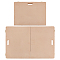 Portable Clay Wedging Board with Built-in Handle, MDF Wood Mud Mat for Clay Ceramic Crafts, with Iron Findings, Tan, 42x31.5x1.25cm