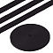 Cotton Twill Tape Ribbons, Herringbone Ribbons, for Sewing Craft, Black, 3/8 inch(10mm), about 45yard/roll(41.13m/roll)
