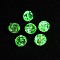 Luminous Handmade Enamel Gold Sand Glass Beads Strands, Round with Lightning, Glow in the Dark, Lime, 12mm, Hole: 1.4mm