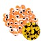 Luminous & Printed Opaque Acrylic Beads, Round Eye, Glow in the Dark, Dark Orange, 6mm, Hole: 1.6mm