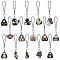 Alloy Enamel Pendant Mobile Straps, Mixed Color, 8.9~9.3cm, 15pcs/set