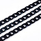 Oxidated in Black Aluminium Twisted Chains Curb Chains, Unwelded, Lead Free and Nickel Free, Size: about Chain: 12mm long, 7mm wide, 2mm thick