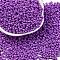8/0 Baking Paint Glass Seed Beads, Round Hole, Teardrop, Dark Orchid, 3x2mm, Hole: 1mm, about 18750pcs/pound