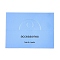 Paper Foldable Header Cards, Word Printed Packaging Paper Card with Hanging Hole, Rectangle, Cornflower Blue, 6x8x0.04cm, Hole: 1cm