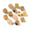 Transparent Acrylic Beads, Square, Dark Khaki, 7x6.5x6mm, Hole: 1.5mm, about 1900pcs/500g