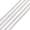 Brass Twisted Chains, Curb Chains, Soldered, Platinum, 2.7x2x0.4mm