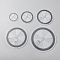 Acrylic Quilting Circle Template, Sewing Arc Cutter Ruler, Light Grey, 63.5~165x2mm, Hole: 19.5~51x17~46mm, 5pcs/set