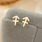 925 Sterling Silver Stud Earrings, Golden, Sagittarius, 10x10mm