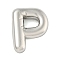 Non-Tarnish 304 Stainless Steel Pendants, Balloon Letter Charm, Letter P, 18.5x15x5mm, Hole: 3x2mm
