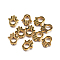 Cadmium Free & Nickel Free & Lead Free Alloy Bead Frame, Long-Lasting Plated, Hamsa Hand/Hand of Miriam, Antique Golden, 14x13x2mm, Hole: 1mm, Inner Diameter: 5.7x5.3mm