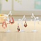 3Pcs 3 Sizes Flower Alloy with Iron Dangle Earrings Display Stands, Photo Props, White, 7.5x10.5~13.5cm, 1pc/size