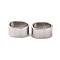 Non-Tarnish 304 Stainless Steel Slide Charms, Oval, Stainless Steel Color, 9x14x8mm, Hole: 6.5x12mm