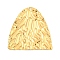 Ion Plating(IP) 304 Stainless Steel Pendants, Textured, Arch Charm, Real 18K Gold Plated, 41.5x39x2mm, Hole: 1.8mm