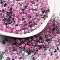 Transparent Glass Round Seed Beads, Inside Colours, Round, Magenta, 6/0, 4x3mm, Hole: 1.2mm, about 161pcs/10g