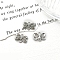 Alloy Connector Charms, Platinum, Butterfly, 12x8mm