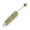Iron Beadable Pen, Ball-Point Pen, with Polymer Clay Rhinestone, for DIY Personalized Pen with Jewelry Beads, Jonquil, 145x15mm